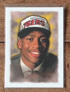 Allen Iverson 1996-97 Fleer Ultra Rising Stars Blank Front Rookie 76ers - Picture 1 of 3