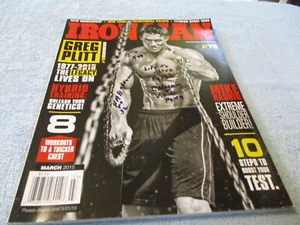 IRONMAN Iron Man Bodybuilding Magazine March 2015 Greg Plitt Cover Man - Foto 1 di 12