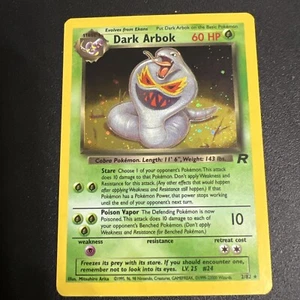 Pokemon Team Rocket Dark Arbok Holo Shift Error Misprint 2/82 1999-23000 Date - Picture 1 of 24