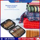 13 Sizes Aluminium Circular Kntting Needle Ring Set Crochet Yarn (Blue)