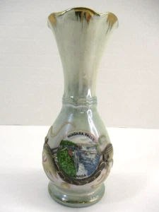 Dragonware Lusterware Souvenir Vase Niagarafälle Kanada Aqua 6,5" Vintage Japan - Bild 1 von 14