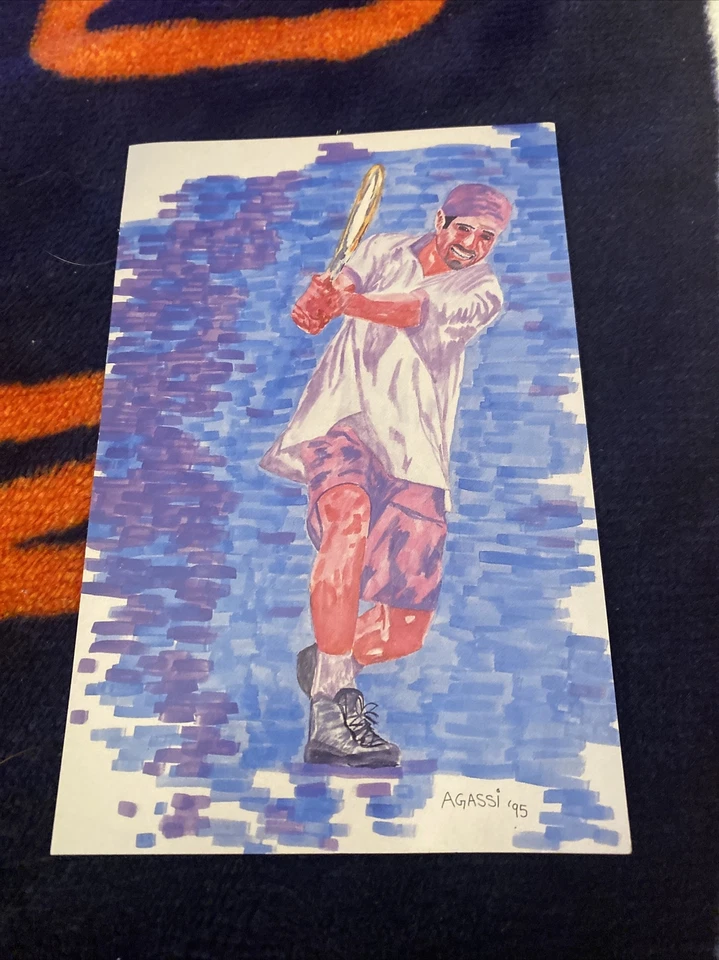 8 GRANDSLAMS/ORO OLÍMPICO WTA ANDRE AGASSI, extremadamente rara PROMO 1995 LITOGRAFÍA Foto 1 de 4