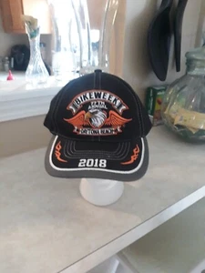 NEW Daytona Beach Bike Week 2018 Eagle Flames Adjustable Baseball Hat Cap W/Tags - Bild 1 von 6