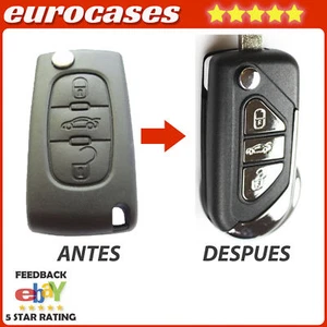 CARCASA 3 BOTONES CITROEN C2 C3 C4 C5 C6 JUMPER DS3 BERLINGA NUEVO LLAVE - Imagen 1 de 2