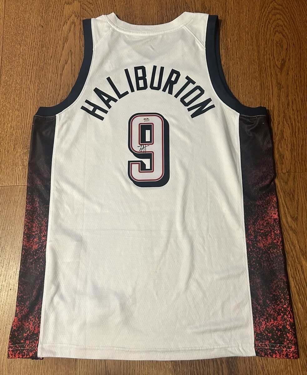 Tyrese Haliburton Signed Jersey Team USA Olympics Indiana Pacers