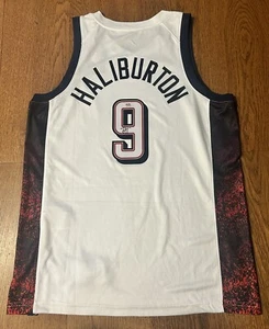 Tyrese Haliburton Signed Jersey Team USA Olympics Indiana Pacers PSA COA GOLD - Picture 1 of 3