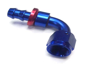 Goodridge 536-9008 -8AN 90 Deg Push Fit /Push Loc Swivel Hose End 8AN @ Speedy - Picture 1 of 2