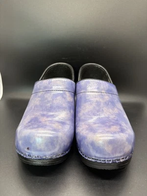 Zueco Sanita Professional Ariana Mule para mujer 37 6,5 charol jaspeado lila Foto 1 de 4