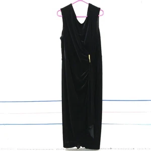 Phase Eight Black Velvet Evening Dress UK 22 Sleeveless Formal RMF-FPL18 - Picture 1 of 6