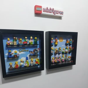 Lego Simpson Minifiguras Serie 1 y 2 Juego Completo en Marcos de Exhibición - Imagen 1 de 7