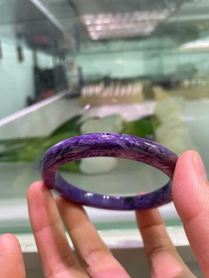 60.5mm Natural Purple Charoite Gemstone Bangle AAAA - Image 1 of 4