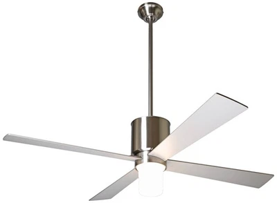 50" Modern Fan Lapa Bright Nickel LED Ceiling Fan with Wall Control - Image 1 of 2