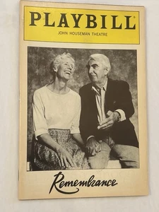 REMEMBRANCE playbill MILO O’SHEA FRANCES STERNHAGEN Mia Dillon BROADWAY 1992 - Picture 1 of 6