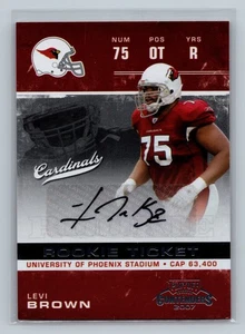 2007 Playoff Contenders Rookie Auto Levi Brown #190 Arizona Cardinals - Picture 1 of 2