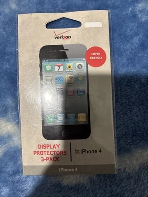 Verizon: 2-Pack Display / Screen Protectors for iPhone 4 or 4s (2 of 3 Unused) - Image 1 of 2