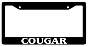 Black License Plate Frame Cougar Auto Accessory Novelty 1888 - Picture 1 of 1