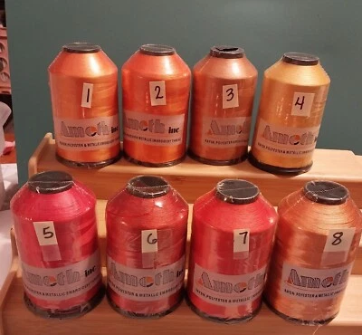 Ameth Inc, and Airplane Machine Embroidery Thread Rayon 5500 Yards Many Colors - Image 1 of 4