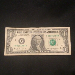 Historical Birthday Bill Serial Number $1 One Dollar Note 08301797 Aug 30th 1797 - Picture 1 of 6