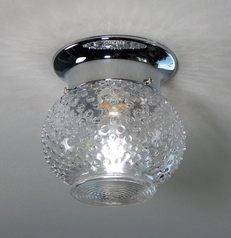 Flush Mount Hobnail Glass Ceiling Light Fixture Vintage Glass Shade New Fixture Cover