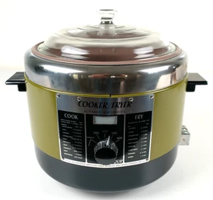 Vintage SEARS Cooker Fryer 309.69320 Avocado Green Working 745 - Picture 1 of 9