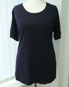 Brandneu mit Etikett Ex Plus Store marineblau Größe 18, 20 26-28 kurzärmliges T-Shirt Oberteil - Bild 1 von 2