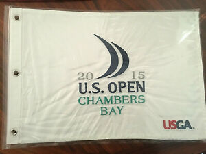 2015 U.S. US Open Golf Pin Flag Spieth Wins Chambers Bay PGA NWT Rare Tiger NEW