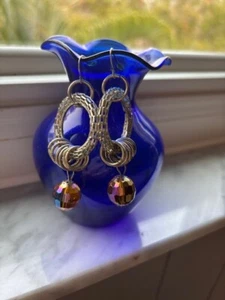 Murano glass and silver hoop earrings from a cute little boutique in Venice - Picture 1 of 1