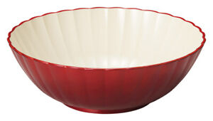 Echizen-lacquerware Round Flare Red Salad Bowl of Traditional Made in Japan New!