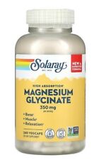 SOLARAY - MAGNESIUM (BIS) GLYCINATE - 240 VEGCAPS - 350 MG - NEW STOCK