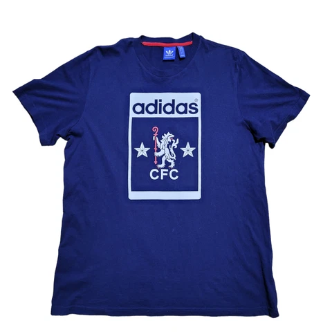 Adidas Originals Short Sleeve Chelsea CFC T-Shirt Blue Soccer Men Size L AI7420 Cover