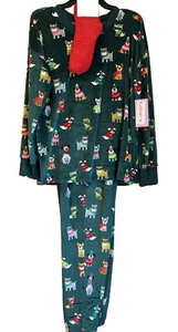 FRENCH BULLDOGS AND PUGS 3 PIECE LONGE/PAJAMA SET WOMEN - Picture 1 of 13