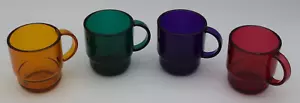 Tupperware Becher Tassen Preludio Acryl 10 Unzen 4er Set Schmucktöne Vintage NEU - Bild 1 von 7