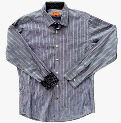 Camisa Tallia Manga Larga 100% Algodón Azul Blanco Manga Contraste Puño Talla Mediana Foto 1 de 4