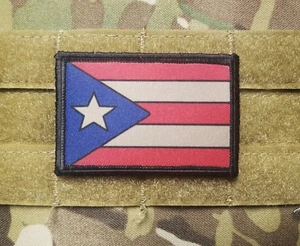PUERTO RICO Rican Flag Semisubdued Military Tactical Hook Patch Boriqua - Picture 1 of 10