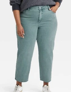 Ava & Viv Women's Sz 14W, 18W, 20W, 22W, 26W High-Rise Straight Jeans Plus - Picture 1 of 12