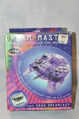 NEW Rare Nyko Dream Master Sega Dreamcast Controller Clear Transparent Purple - Image 1 of 4