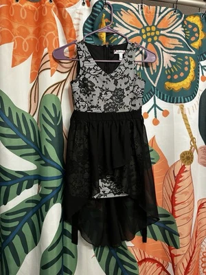 GIRLS speechless black and white lace overlay dress size 7 - Image 1 of 4