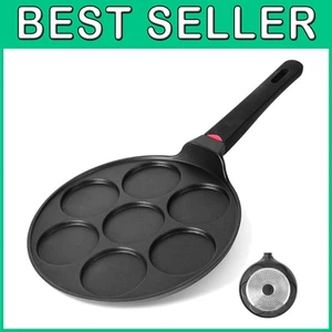 7-Mold Pancake Pan, Nonstick 10.5 Inch Griddle - Picture 1 of 11