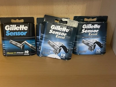 Gillette Sensor Excel Herren Rasierklingen 4 X 10 Stück - Bild 1 von 3
