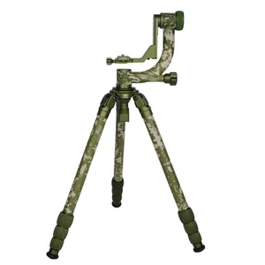 Sirui CT-3204 +CH-20 Carbon Fiber outdoor Camo Tripod w Gimbal Head Light - Picture 1 of 17