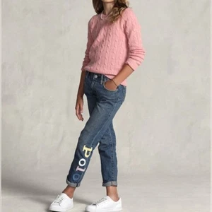 Polo Ralph Lauren Girl's Astor Slim Boyfriend Jeans L 12-14 - Picture 1 of 13