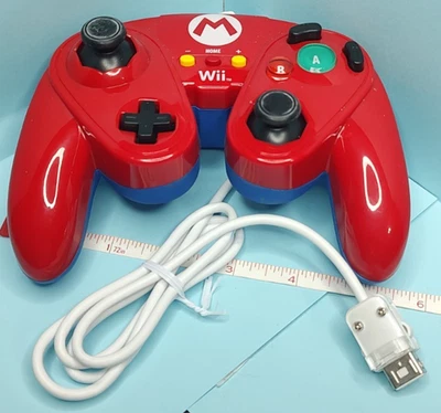 Mando Nintendo Wii Mario Wired Fight Pad Rojo 085-006 Probado Foto 1 de 3