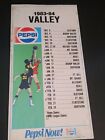 Valley High School Lonacoaning MD 1983-84 Mens Carboard Basketball Schedule 