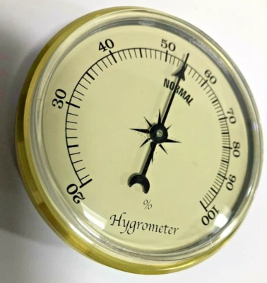 Higrómetro 2-3/4" W70GHI para montaje, lector de humedad, cara marfil Foto 1 de 4