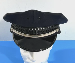NUEVA GORRA KEYSTONE 8 PUNTOS SOMBRERO AZUL MARINO L-2 CON BASTÓN ABIERTO 2 OJALES INSIGNIA DELANTERA 7 7/8 - Imagen 1 de 7