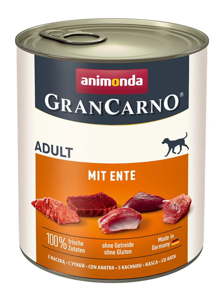 animonda GranCarno Adult mit Ente 6x 800 g Hundefutter Nassfutter - Bild 1 von 1