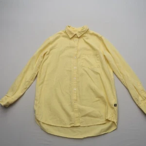 Gap Damen Leinenmischung Hemd mit Knopfleiste Größe Medium Gelb Langarm Kragen - Bild 1 von 7
