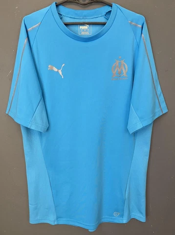 MEN'S PUMA FC OLYMPIQUE MARSEILLE 2018/2019 SOCCER FOOTBALL SHIRT JERSEY SIZE L Cover