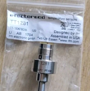 IFM Electronic, TT1281, PT100 RTD, 6mm X 150mm, 4 Wire, Platinum Thermocouple. - Picture 1 of 2