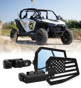 2 espejos retrovisores laterales ajustables UTV bandera de Estados Unidos se adaptan a Polaris RZR de 1,75""-2"" - Imagen 1 de 7